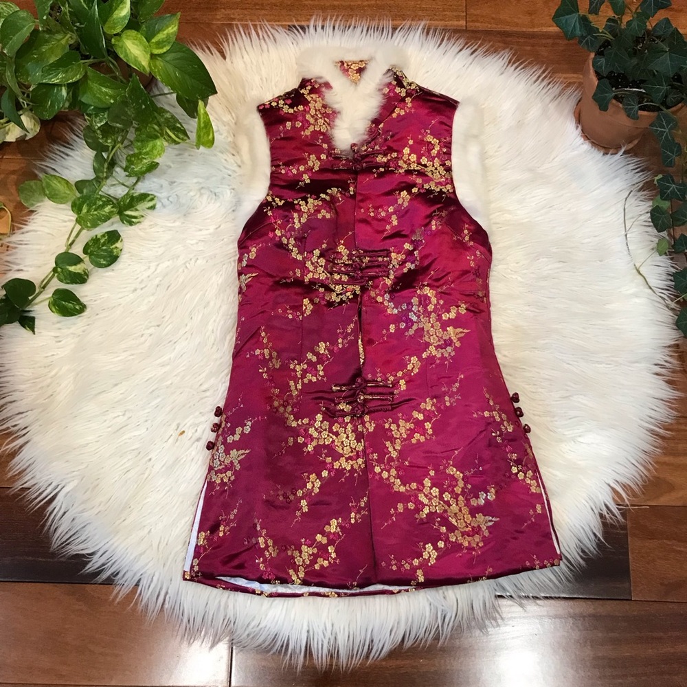 New🌿Chinese New Year Embroidered Puffy Long Vest